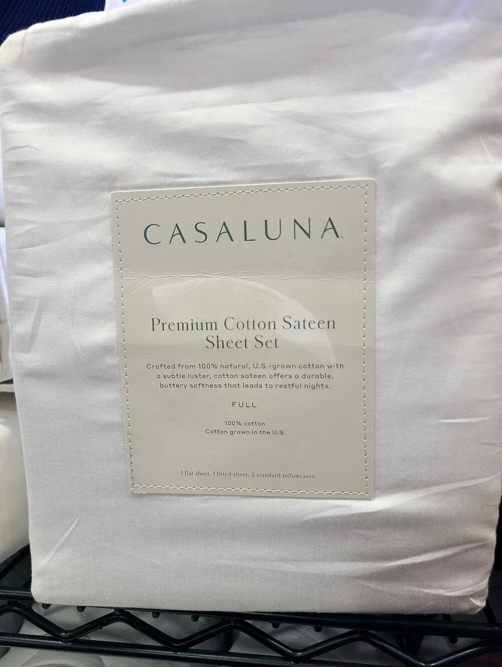 Casaluna Full 600 Thread Count Sateen Sheet Set White - Casaluna™